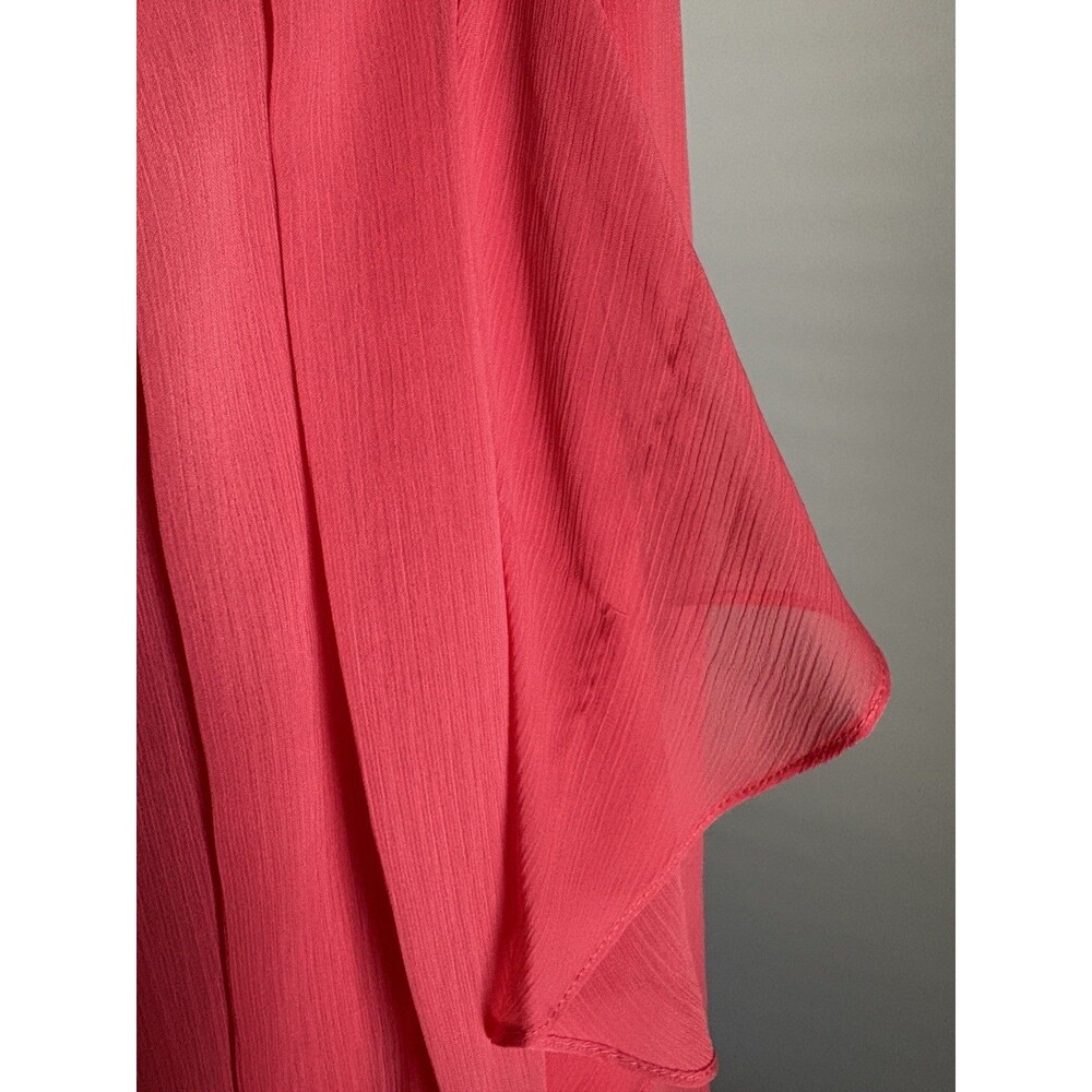 David's Bridal Coral 100% Polyester Sleeveless Bridesmaid Dress Size 10 Regular - Picture 10 of 10